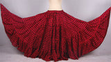 Polka Dot Skirt Block Print Red/Black