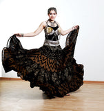 Block print skirt zig zag and assuit layer design