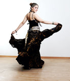Block print skirt zig zag and assuit layer design