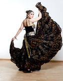 Block print skirt zig zag and assuit layer design