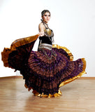 Jaipur beauty skirt purple with gold border