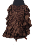 Block print assuit skirt brown/gold in polyester