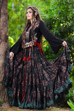 Block print skirt Barock Gold