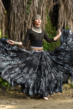 Block print skirt Barock Silver