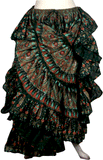 Block print skirt beauty skirt dark green