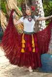 Bindi skirt burgundy