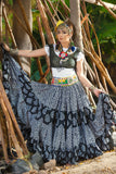 Digital print Skirt Black/White