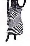Black/White Stripe Polka Dot Block Print Skirt 25yards