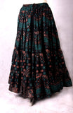 Block print skirt seagreen