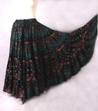 Block print skirt seagreen
