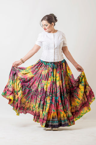 Block print skirt Spring