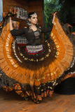 Senoritas skirt mustard brown with padma border