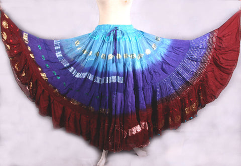 Senoritas skirt turquoise/blue/burgundy
