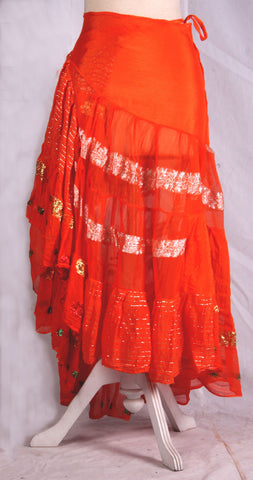 Bollywood Wrap skirt orange