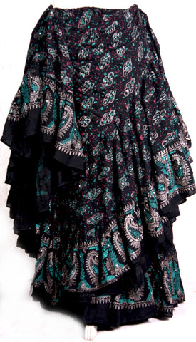 Block print skirt Galaxy