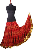 Block print skirt Jaipur Beauty 4 Border skirt with shiny trim