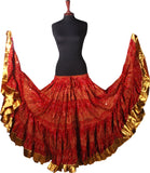 Block print skirt Jaipur Beauty 4 Border skirt with shiny trim
