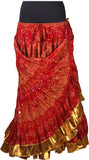 Block print skirt Jaipur Beauty 4 Border skirt with shiny trim