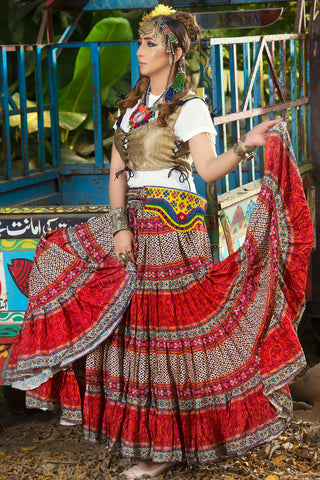 Digital print skirt laila