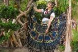 Digital print skirt blue ocean
