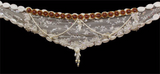 Peacock bra belt set white/silver