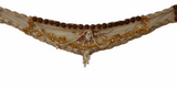 Peacock bra belt set white/gold