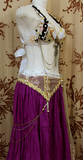 Gothic bra belt set gold/black