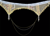Gothic bra belt set gold/black