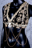 Halter Top Black/Gold