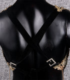 Halter Top Black/Gold