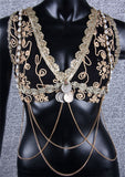 Halter Top Black/Gold