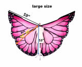 Butterfly Silk Isis Wings red/pink/purple/turquoise