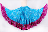Jaipur white dot skirt turqouise/pink