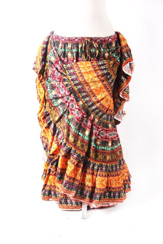 Digital Printed Skirt Mustard Flower