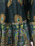 Digital print Skirt peacock