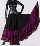 Wow Sari Bindi border Skirt purple/black