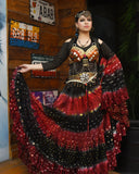 Senoritas skirt burgundy black