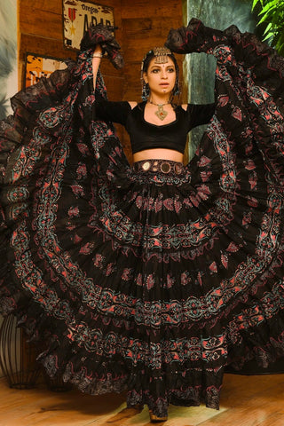 Block print skirt Medusa