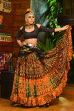 Block print skirt Sunset Beauty