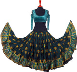 Digital print Skirt peacock