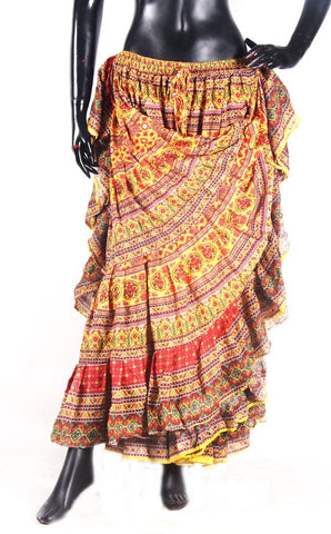 Digital Printed Skirt yellow moon