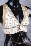 Halter Top Ivory/Gold