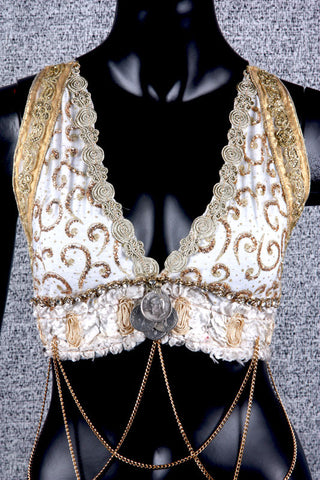 Halter Top Ivory/Gold