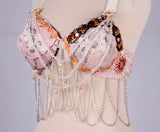 Light Pink Lace Bra Belt Set