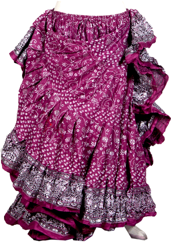 Jodha Maharani Skirt Magenta