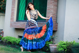 Senoritas skirt orange blue