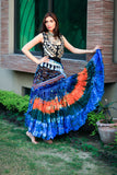 Senoritas skirt orange blue
