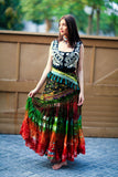 Senoritas skirt brown red green