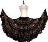 Block print skirt black beauty