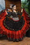 Senoritas skirt red black with padma border